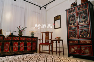 Elaborately carved Chinese cabinet