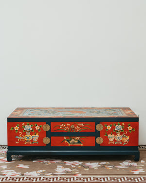 Hand Drawn Coffee Table with Sliding Drawers