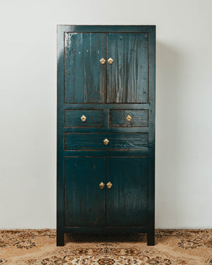 Deep Blue Lacquer Cabinet