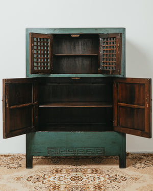 Emerald Latticework Cabinet