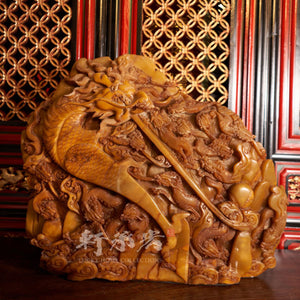 carved sixteen dragons chasing maniratna