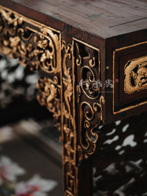 Elaborately Carved Altar Table